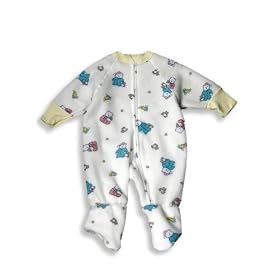Buster Brown - Infant Baby Girls Footed Blanket Sleeper, White, Multi by Buster Brown