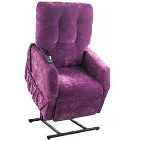 Lift Chair Bogart Button Back - Ocean Blue With Heat Massage by 
