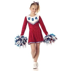 Red Girls' Cheerleader Costume (Child Large 10-12) by 