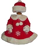 New Blue Mrs. Claus Fur Snowflake Dress & Hat
