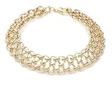 14k Yellow Gold Link Bracelet, 7.5"